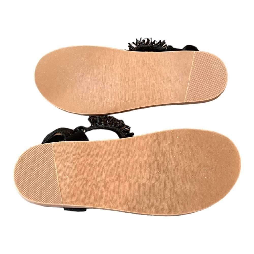 ANTHROPOLOGIE KELSI DAGGER Brooklyn Spark Black Suede Beaded Sandals Size 9 NEW - Picture 7 of 7